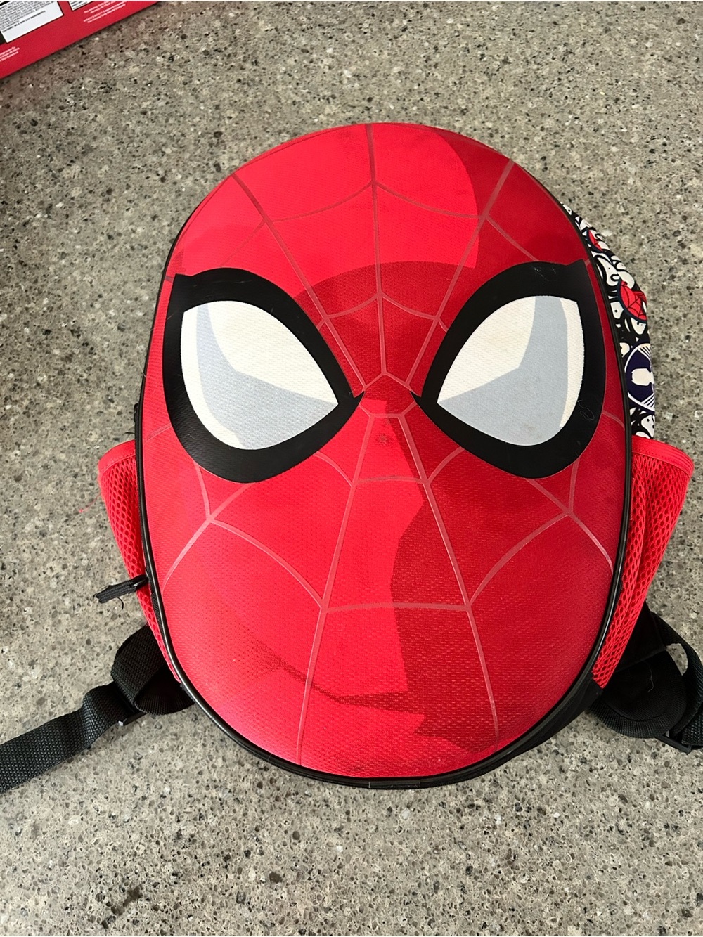 Marvel Kids Spider-Man Red and Black Face Backpack